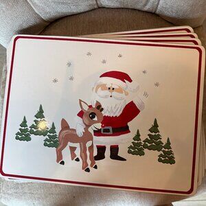 Pottery Barn Kids Rudolph Cork Placemats